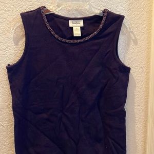 FINAL MARKDOWN Neiman Marcus embellished neck tank top medium